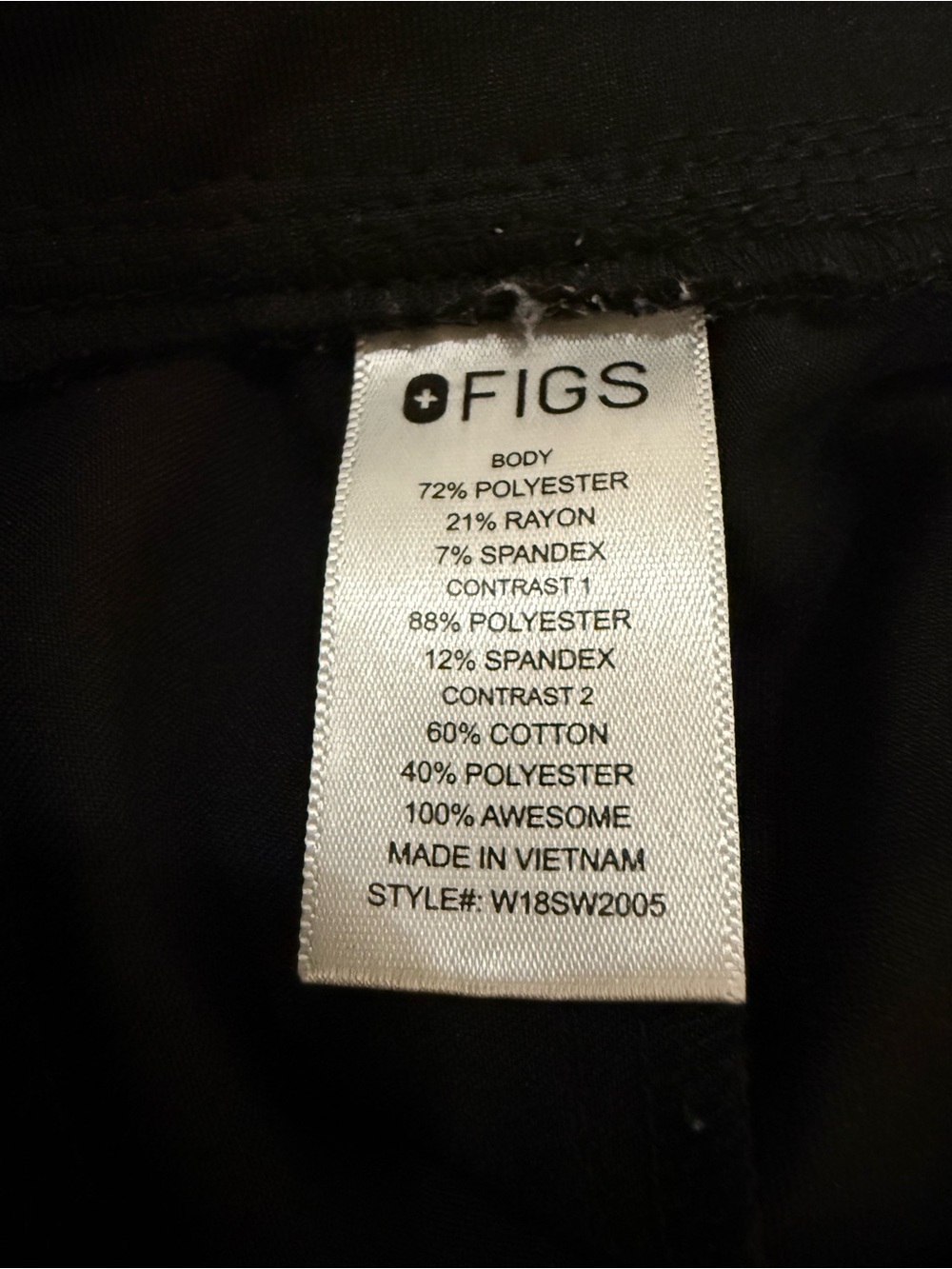 Figs Black Zamora Joggers- Small Regular - Picture 3 of 5